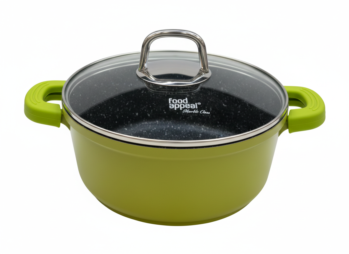 במגוון צבעים - MARBLE CLASS סיר 20 ס"מ 2 ליטר-סירי אלומיניום-Food Appeal-ירוק-סופר הום