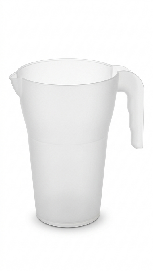 כד שתיה מעוצב כולל מכסה - 2 ליטר-קנקן פלסטיק-ItalPlast-שקוף-סופר הום