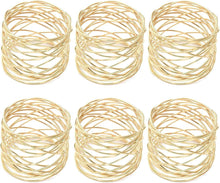 Load image into Gallery viewer, סט 6 יחי חבקים למפיות זהב/ שחור REINE מבית Food appeal-חבקים למפיות-Food Appeal-זהב-סופר הום