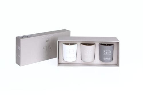 מארז 3 נרות - דגם לימה - מגוון צבעים-נרות-Via Home-גווני אפור-סופר הום