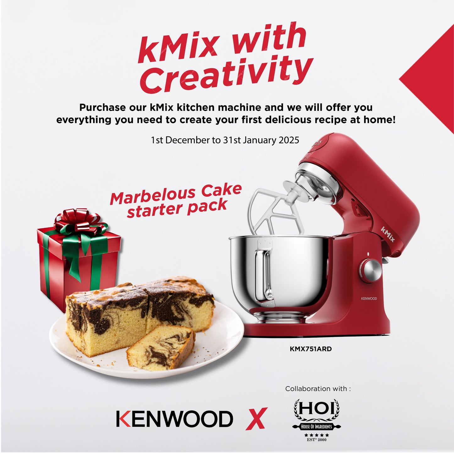 מיקסר קמיקס KMIX 751C צבע אדום-מיקסר שולחני-Kenwood-סופר הום
