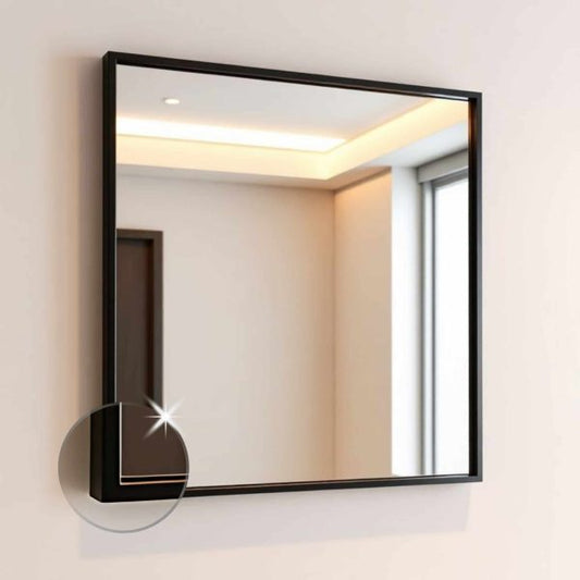 מראה עם מסגרת אלומיניום שחורה 50X70-Idealy-סופר הום