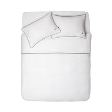 Load image into Gallery viewer, NAUTICA סט מצעים כותנה איכות פרימיום במגוון צבעים-סט יחיד-NAUTICA-כחול+מסגרת לבנה-יחיד-סופר הום