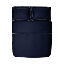 Load image into Gallery viewer, NAUTICA סט מצעים כותנה איכות פרימיום במגוון צבעים-סט יחיד-NAUTICA-כחול+מסגרת לבנה-יחיד-סופר הום