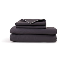 Load image into Gallery viewer, NAUTICA סט מצעים כותנה איכות פרימיום במגוון צבעים-סט יחיד-NAUTICA-כחול+מסגרת לבנה-יחיד-סופר הום