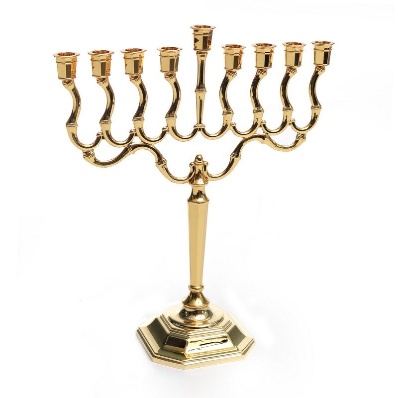חנוכייה "טוהר" – ציפוי כסף/זהב ולכה-חנוכיות-PALDINOX-זהב-סופר הום