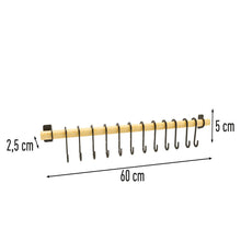 טען תמונה לצפייה בגלריה, מתקן תליה מעץ כולל ווים-מתלים למטבח-SEOWOOD-סופר הום