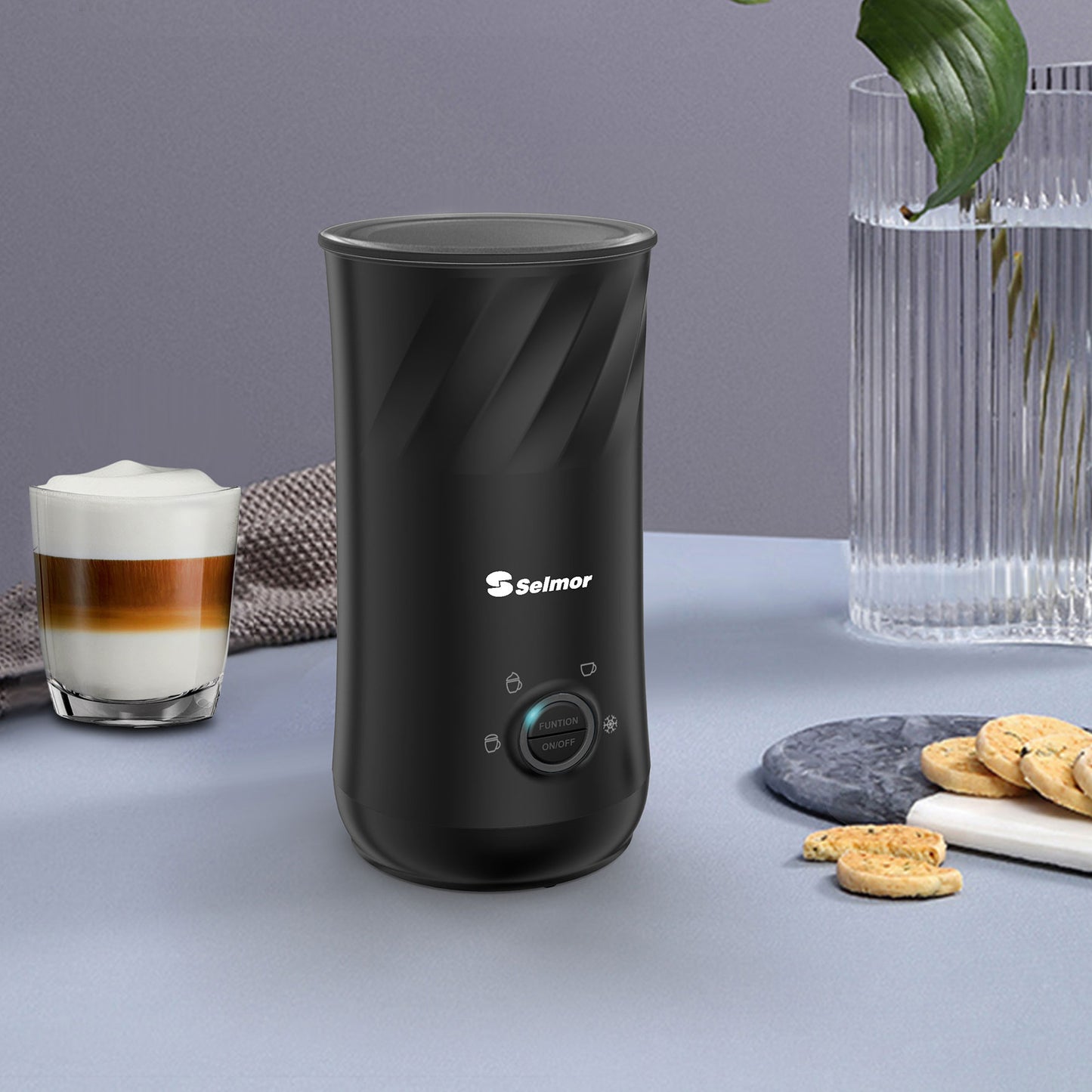 מקציף חלב עם 4 תוכניות הפעלה-מקציף חלב-SELMOR-סופר הום