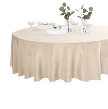 Load image into Gallery viewer, מפת שולחן עגולה דגם מילאן בז'\אפור-מפת שולחן-ASHRAM-בז' בוהק-סופר הום