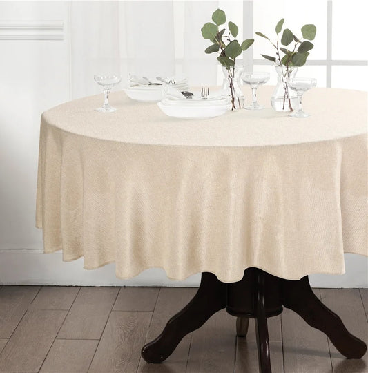 מפת שולחן עגולה דגם מילאן בז'\אפור-מפת שולחן-ASHRAM-בז' בוהק-סופר הום