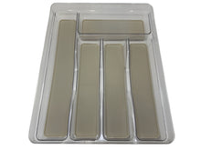 טען תמונה לצפייה בגלריה, אירגונית לסכו"ם מפלסטיק אקרילי עם תחתית סיליקון-מחלק סכומים-Via Home-סופר הום