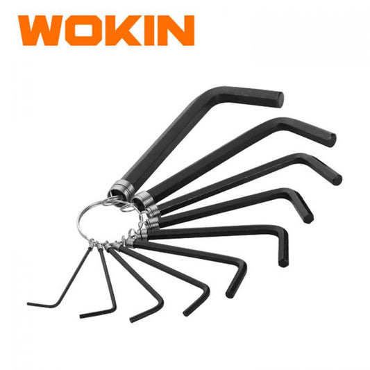 סט מפתחות אלן מקצועי WOKIN – 10 יחידות על טבעת-מברג-WOKIN-סופר הום