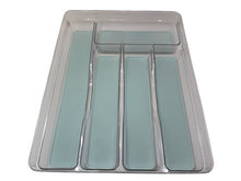 טען תמונה לצפייה בגלריה, אירגונית לסכו"ם מפלסטיק אקרילי עם תחתית סיליקון-מחלק סכומים-Via Home-סופר הום