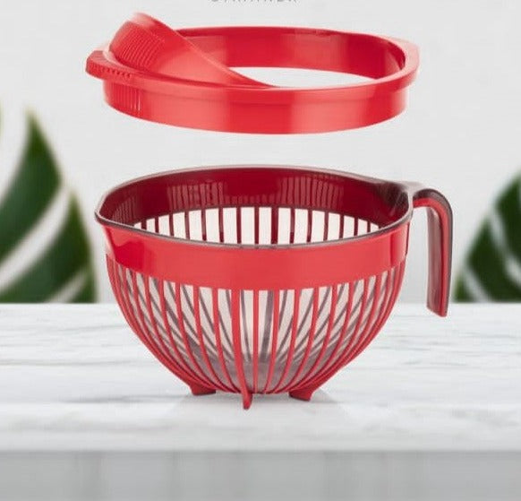 קערת עירבוב ומסננת בכלי אחד-מסננת עם קערה-Home Design-אפור-סופר הום