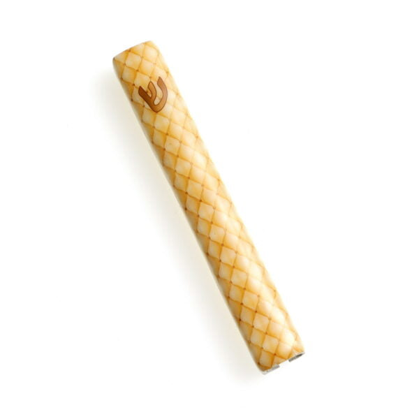 בית מזוזה מעויינים מוזהב 15 ס"מ-בתי מזוזה-חושן-סופר הום