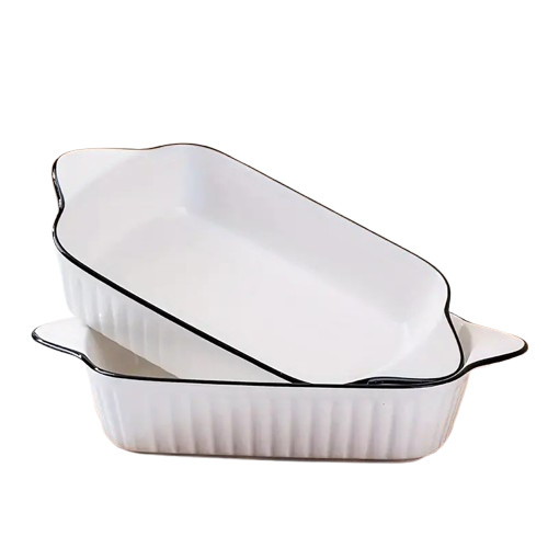 זוג תבניות מלבניות מעוצבות-תבניות זכוכית-CASA BELLA-סופר הום