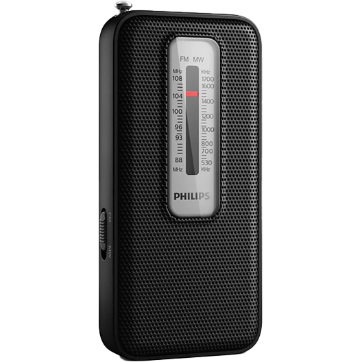 רדיו נייד טרנזיסטור FM/MW אנלוגי קומפקטי-טרנזיסטור-Philips-סופר הום