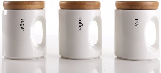 סט 3 מיכלים לאחסון תה קפה וסוכר-סט תה קפה סוכר-Naaman נעמן-סופר הום