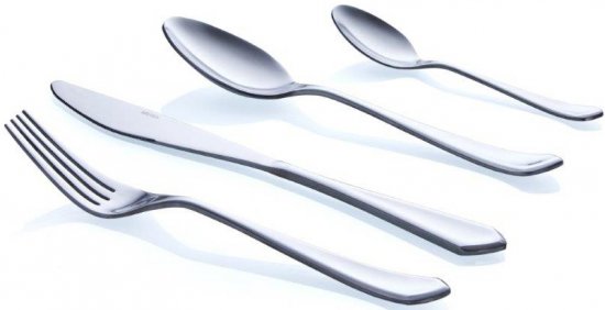 Berry סט סכום 24 חלקים מנירוסטה - דגם-סכו"ם כסוף-Soltam סולתם-סופר הום