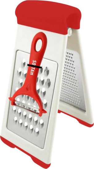 מגרדת דו-צדדית נפתחת + קולפן-מגרדת ידנית-Soltam סולתם-סופר הום