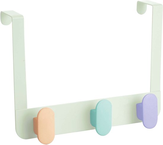 קולב דלת - 3 מתלים אובלי צבעוני-וו תליה-Aquila-סופר הום