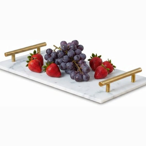 משטח הגשה עם ידיות 20×40 ס"מ MARBLE GRACE-הגשה קרמיקה-Food Appeal-סופר הום