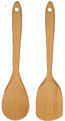 סט כף + כף טיגון מעץ BOTANIC-ששת עץ-Food Appeal-סופר הום