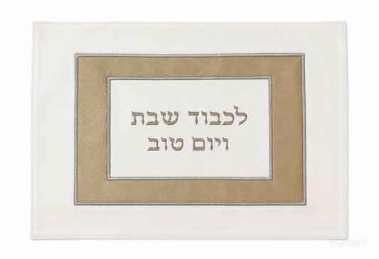 כיסוי חלה דמוי עור 48X61.5 ס"מ - מגוון דגמים-כיסוי חלות דמוי עור-GIFTSHOP-לבן-מוקה-סופר הום
