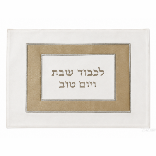כיסוי חלה דמוי עור 48X61.5 ס"מ - מגוון דגמים-כיסוי חלות דמוי עור-GIFTSHOP-לבן-מוקה-סופר הום