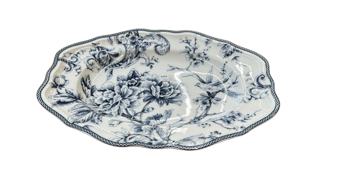 פלטה אובלית BONE CHINA LIMOGES - מגוון גדלים-הגשה פורצלן-GOLYAN-24*16*2.3 ס"מ-סופר הום