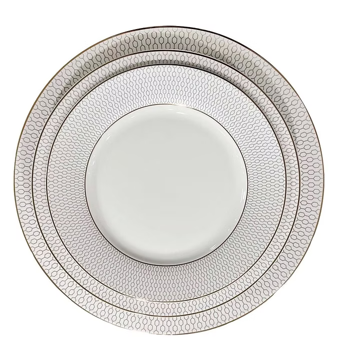 סט 18 חלקים יוקרתי מפורצלן-סט צלחות פורצלן-SUPERHOME סופרהום-סופר הום