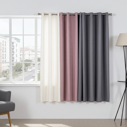 וילון דגם טולדו - מגוון צבעים-וילון בד-ASHRAM-שחור-סופר הום