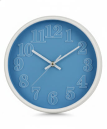 שעון קיר 23 ס״מ-שעון קיר-ס.ז. מחנה יהודה-תכלת-סופר הום