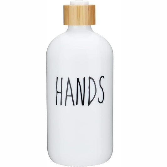 דיספנסר סבון לבן/חום - Dishes / Hands-דיספנסר לסבון-א. לויזון-Hands-לבן-סופר הום