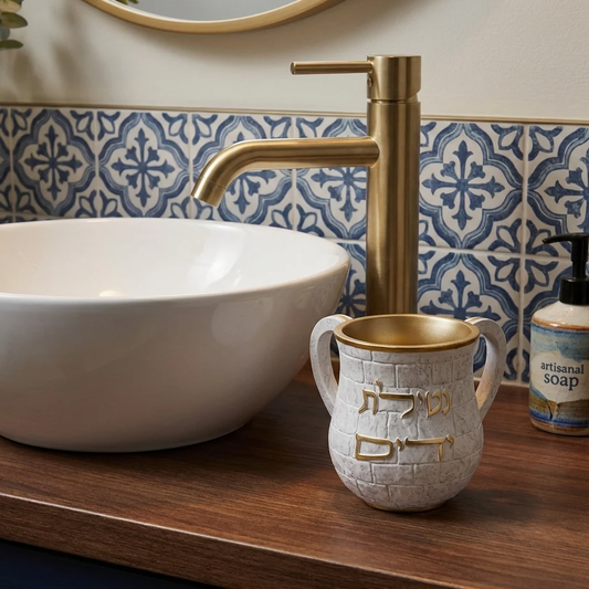 נטלה פולירזין - דגם אבן-נטלה פולירזין-ART JUDAICA-אבן וכיתוב זהב-סופר הום