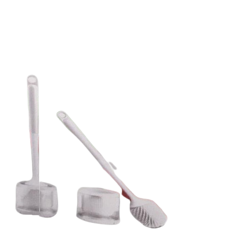 סט שרותים סיליקון לבן - CLEAR-מברשת אסלה-ItalPlast-סופר הום