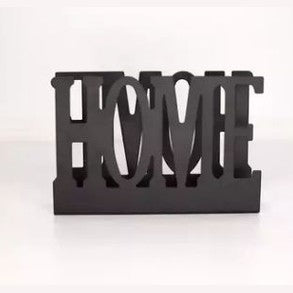 מעמד מפיות מתכת עם הכיתוב "HOME"-מעמד מפיות עומד-סופר הום-סופר הום