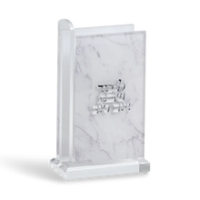 Load image into Gallery viewer, מעמד לקופסת גפרורים - דגם שיש כסוף-מעמד לקופסת גפרורים-Schonfeld Collection-סופר הום