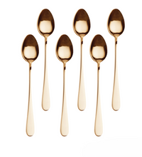 Load image into Gallery viewer, סט 6 כפיות ארוכות מוזהבות-כפיות-La kitchenette-סופר הום