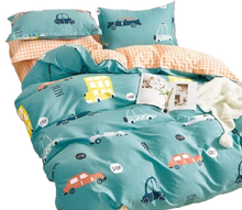 טען תמונה לצפייה בגלריה, סט מצעים יחיד 100% כותנה דגם Street-סט יחיד-ARTEX HOME-סופר הום