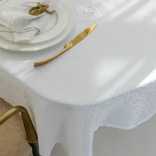 מפת שולחן לקסוס ג'קארד 400*145 לבן-מפת שולחן-ASHRAM-סופר הום