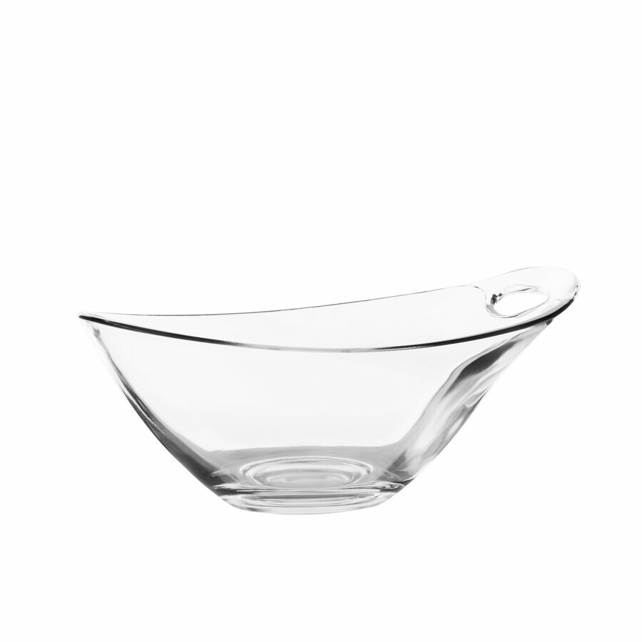 קערת הגשה מזכוכית שקופה בעיצוב סירה - מגוון גדלים-קערת זכוכית-SUPERHOME סופרהום-14 ס"מ-סופר הום