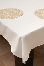 טען תמונה לצפייה בגלריה, מפת שולחן פאולינה - במגוון צבעים-מפת שולחן-ASHRAM-עגולה 180 ס"מ-לבן-סופר הום