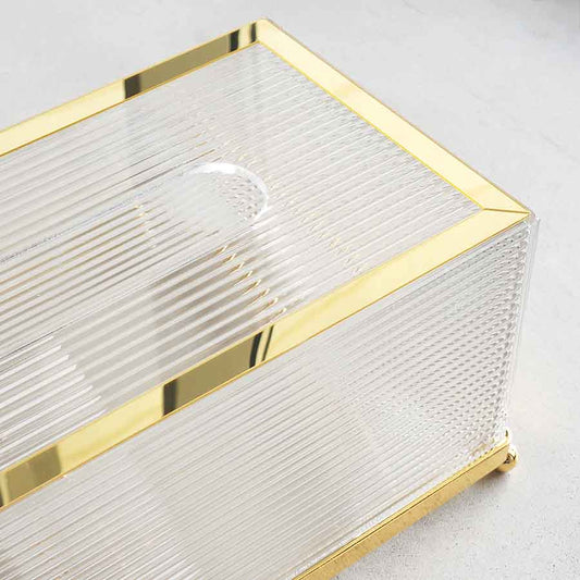 קופסת טישו אקרילית שקופה פסים-קופסת טישו-סופר הום-סופר הום