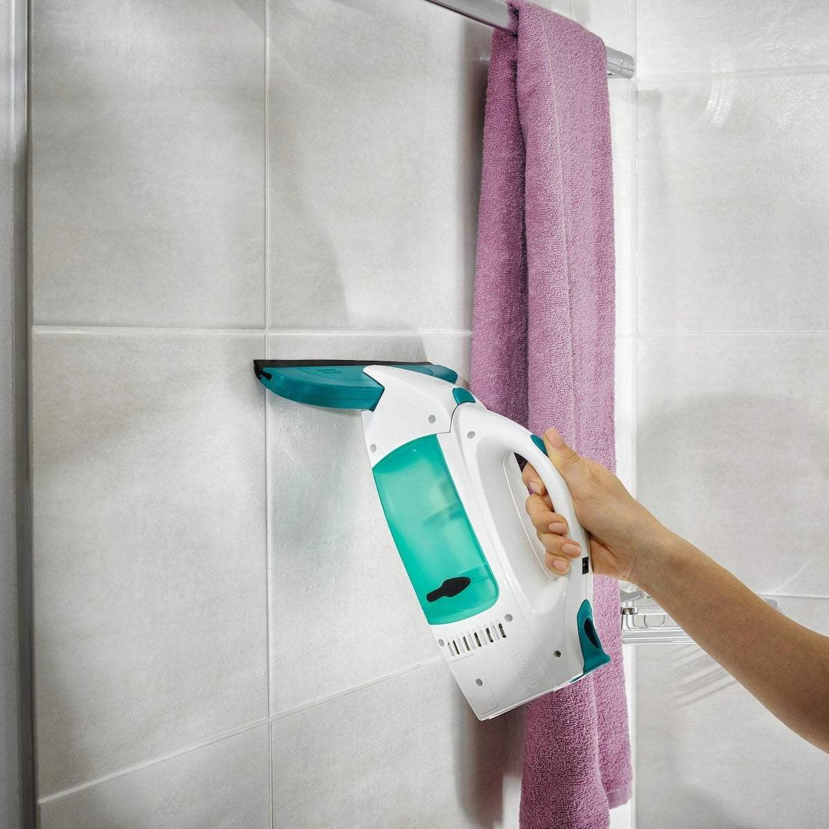 מנקה חלונות חשמלי Click System Dry & Clean-מנקה חלונות חשמלי-Leifheit-סופר הום