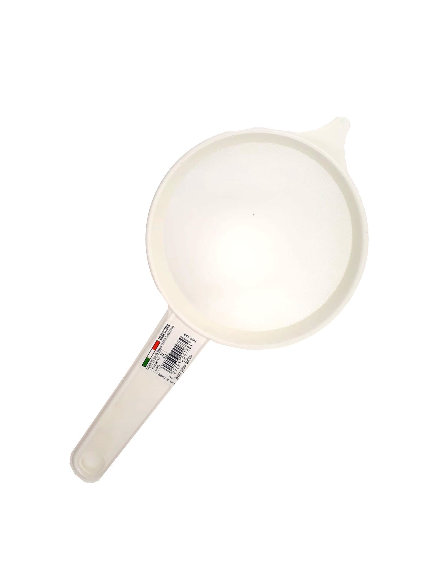 מסננת רשת ניילון במבחר גדלים וצבעים-מסננת עם ידית-עולם הבית-לבן-8 ס"מ-סופר הום