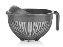 טען תמונה לצפייה בגלריה, קערת עירבוב ומסננת בכלי אחד-מסננת עם קערה-Home Design-אפור-סופר הום