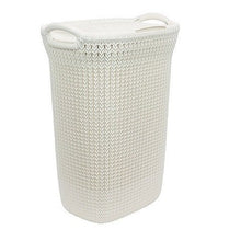Load image into Gallery viewer, סל כביסה 57 סרוג - צבעים שונים-סל כביסה פלסטיק-Keter-לבן-סופר הום