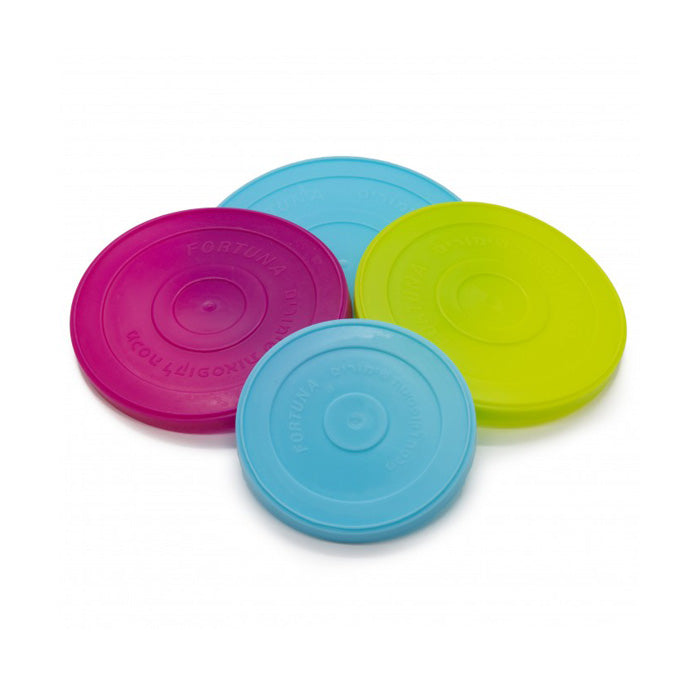 סט 4 מכסים מסיליקון לקופסאות שימורים-מכסה סיליקון-Fortuna-סופר הום