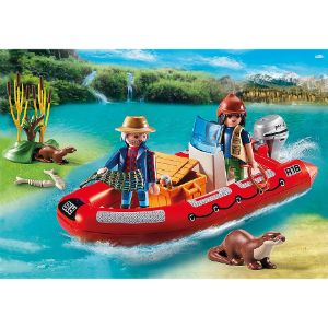 חוקרי טבע וסירת מנוע-Playmobil-סופר הום